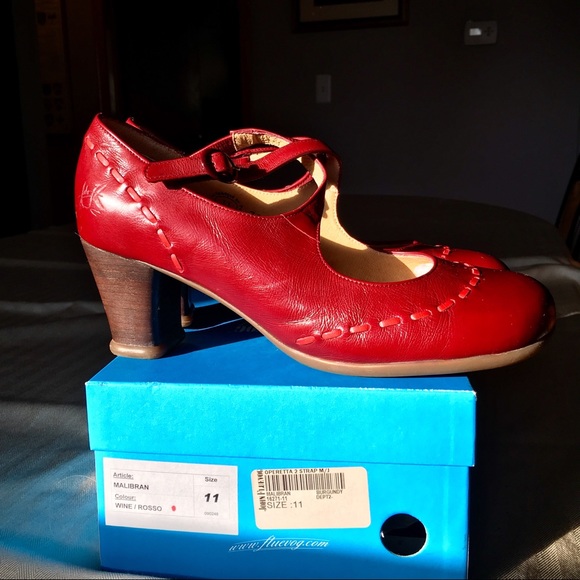 John Fluevog Shoes - John Fluevog OPERETTAS MALIBRAN Wine & Red Pumps